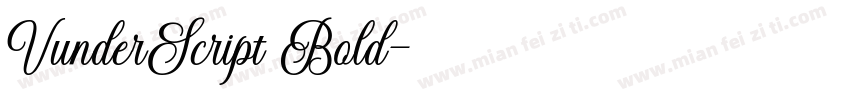 VunderScript Bold字体转换